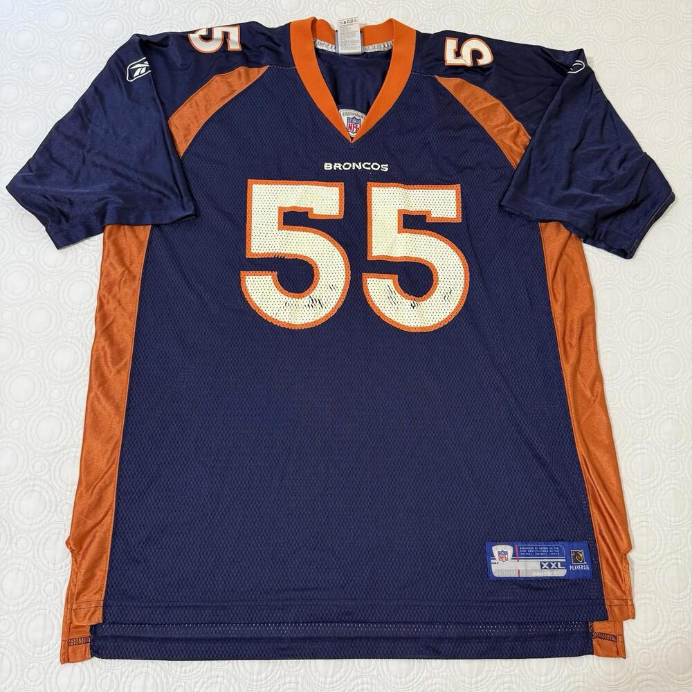 Vintage Rare Denver Broncos #55 D.J. Williams Jersey Authentic Reebok XXL Men’s